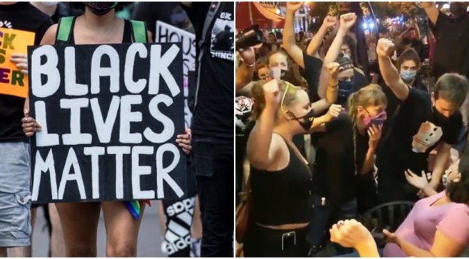 Black Lives Matter Protesters Storm Restaurant Tells Patrons To “Give Us Our Sh$t”